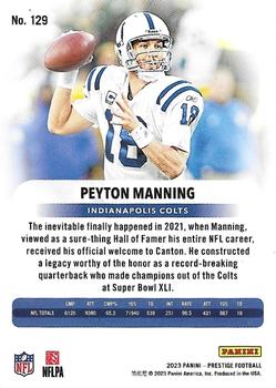 2023 Panini Prestige - Xtra Points Diamond #129 Peyton Manning Back