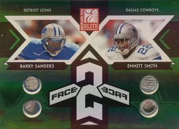 2005 Donruss Elite - Face 2 Face Facemasks #CB-20 Barry Sanders / Emmitt Smith Front