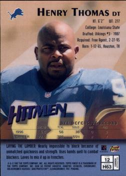 1997 Finest - Refractors #12 Henry Thomas Back