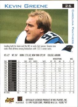 1997 Fleer #26 Kevin Greene Back