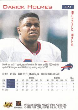 1997 Fleer #89 Darick Holmes Back