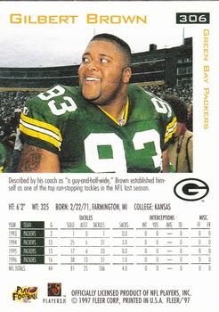 1997 Fleer #306 Gilbert Brown Back