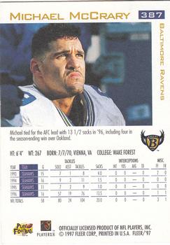 1997 Fleer #387 Michael McCrary Back