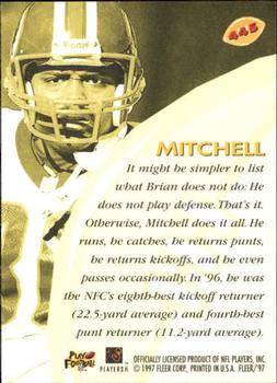1997 Fleer #445 Brian Mitchell Back
