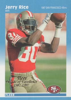 1997 Fleer - Decade of Excellence #7 Jerry Rice Front