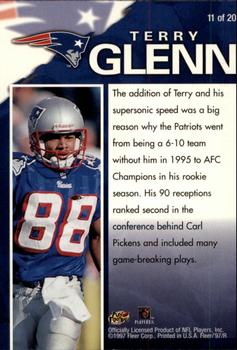 1997 Fleer - Game Breakers #11 Terry Glenn Back
