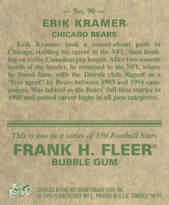 1997 Fleer Goudey #90 Erik Kramer Back