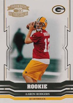 2005 Donruss Throwback Threads - Gold Holofoil #192 Aaron Rodgers Front