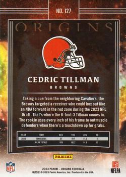 2023 Panini Origins - Holo Black #127 Cedric Tillman Back