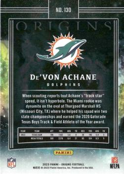 2023 Panini Origins - Holo Red #130 De'Von Achane Back