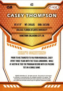 2024 SAGE HIT #43 Casey Thompson Back