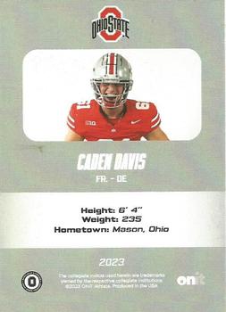 2023 ONIT Athlete Ohio State Buckeyes #14 Caden Davis Back