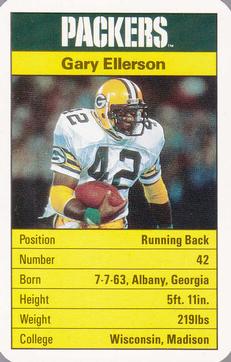 1987 Ace Fact Pack Green Bay Packers #NNO Gary Ellerson Front