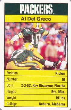 1987 Ace Fact Pack Green Bay Packers #NNO Al Del Greco Front