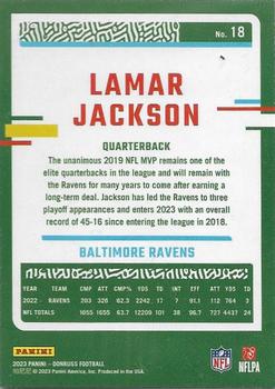 2023 Donruss - Press Proof Blue #18 Lamar Jackson Back