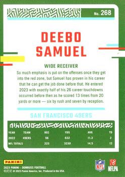 2023 Donruss - Press Proof Red #268 Deebo Samuel Back
