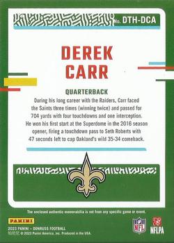 2023 Donruss - Donruss Threads #DTH-DCA Derek Carr Back