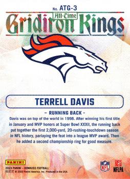 2023 Donruss - All-Time Gridiron Kings Studio Series #ATG-3 Terrell Davis Back