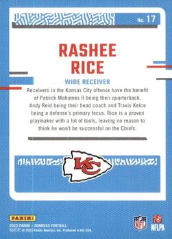 2023 Donruss - Rated Rookie Portrait #17 Rashee Rice Back