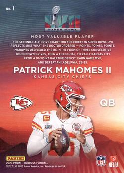 2023 Donruss - Super Bowl MVP #1 Patrick Mahomes II Back