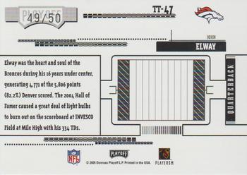 2005 Playoff Absolute Memorabilia - Tools of the Trade Red Spectrum #TT-47 John Elway Back