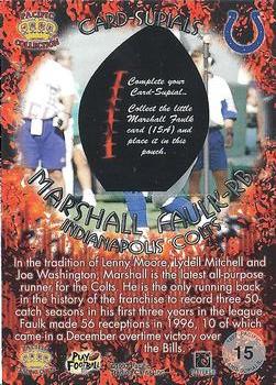 1997 Pacific Crown Collection - Card Supials #15 Marshall Faulk Back