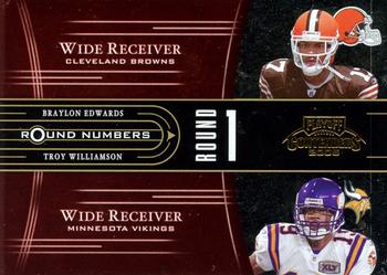 2005 Playoff Contenders - Round Numbers Red #RN-4 Braylon Edwards / Troy Williamson Front