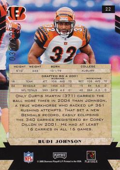 2005 Playoff Honors - X's #22 Rudi Johnson Back