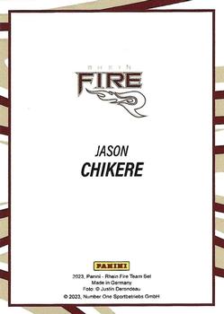 2023 Panini Rhein Fire - Black #NNO Jason Chikere Back