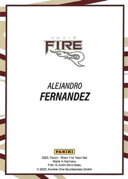 2023 Panini Rhein Fire - Black #NNO Alejandro Fernandez Back