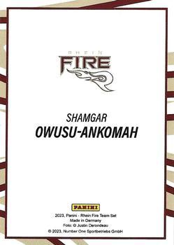 2023 Panini Rhein Fire - Black #NNO Shamgar Owuso-Ankomah Back