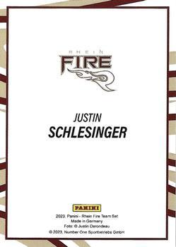 2023 Panini Rhein Fire - Black #NNO Justin Schlesinger Back