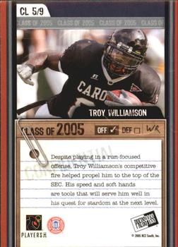 2005 Press Pass SE - Class of 2005 #CL 5 Troy Williamson Back