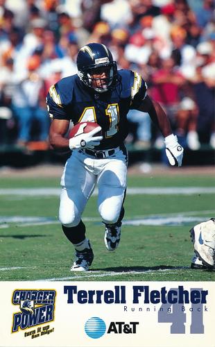 1996 San Diego Chargers #NNO Terrell Fletcher Front