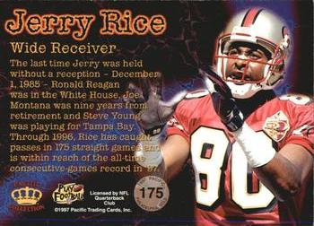 1997 Pacific Philadelphia - Gold #175 Jerry Rice Back