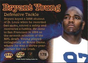 1997 Pacific Philadelphia - Gold #178 Bryant Young Back