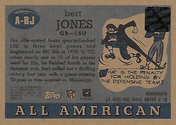2005 Topps All American - Autographs #A-BJ Bert Jones Back