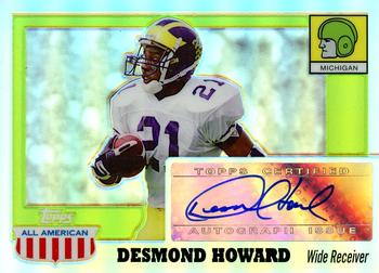 2005 Topps All American - Autographs Chrome Refractors #A-DH Desmond Howard Front