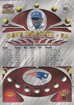 1997 Pacific Revolution #85 Dave Meggett Back