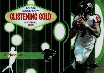 2005 Topps Chrome - Golden Anniversary Glistening Gold #GG2 Michael Vick Front