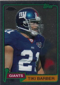 2005 Topps Chrome - Throwbacks #TB26 Tiki Barber Front