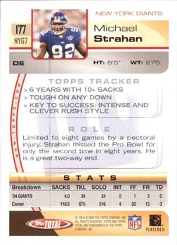 2005 Topps Total - Silver #177 Michael Strahan Back