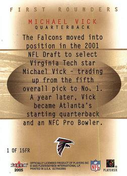 2005 Ultra - First Rounders #1FR Michael Vick Back