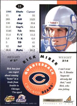 1997 Pinnacle Mint #11 Rick Mirer Back