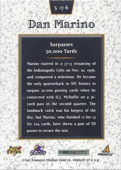 1997 Pinnacle Mint - Commemorative Cards #5 Dan Marino Back