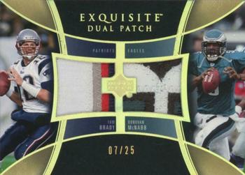 2005 Upper Deck Exquisite Collection - Patch Duals #E2P-BM Tom Brady / Donovan McNabb Front