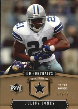 2005 Upper Deck Portraits - Gold #23 Julius Jones Front