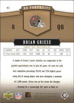 2005 Upper Deck Portraits - Gold #93 Brian Griese Back