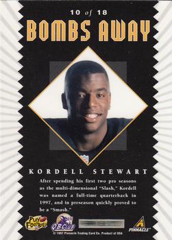 1997 Pinnacle X-Press - Bombs Away #10 Kordell Stewart Back