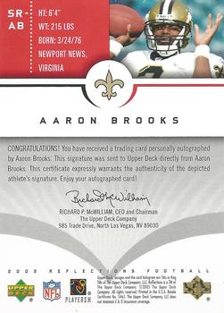 2005 Upper Deck Reflections - Signature Reflections Red #SR-AB Aaron Brooks Back